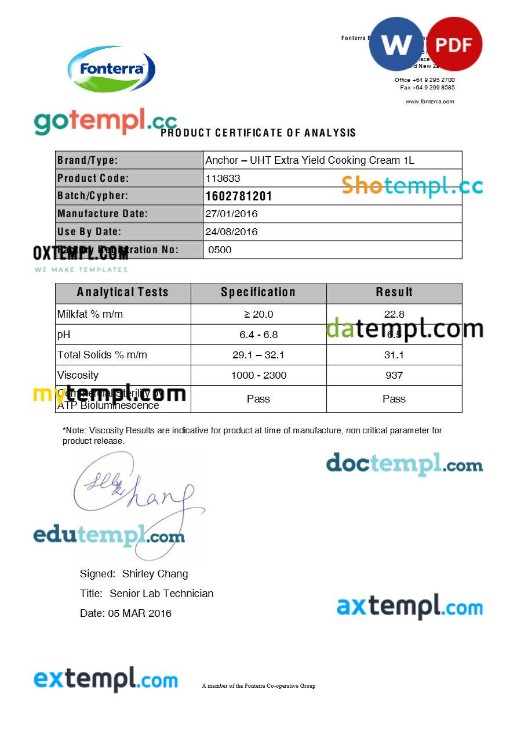 Singapore green building council product certificate editable template in Word and PDF format