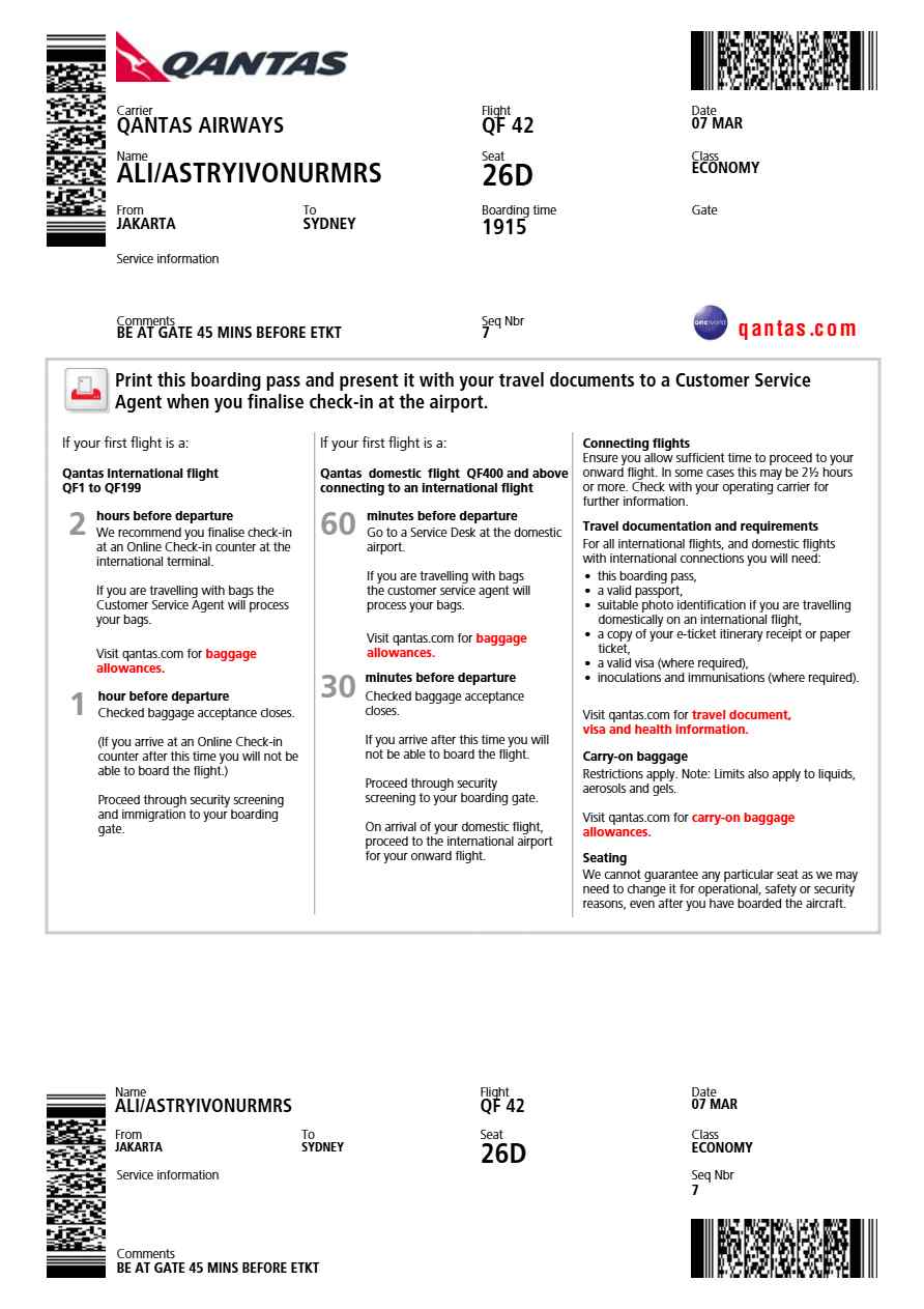 Ryanair boarding pass in Word and PDF formats, version 2