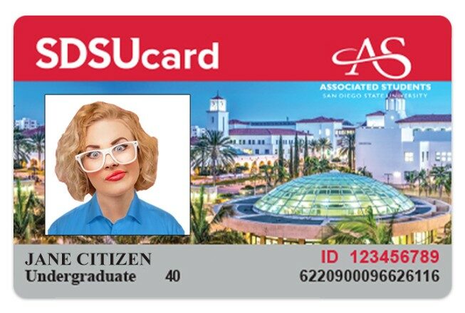 San Diego State University student ID template in PSD format