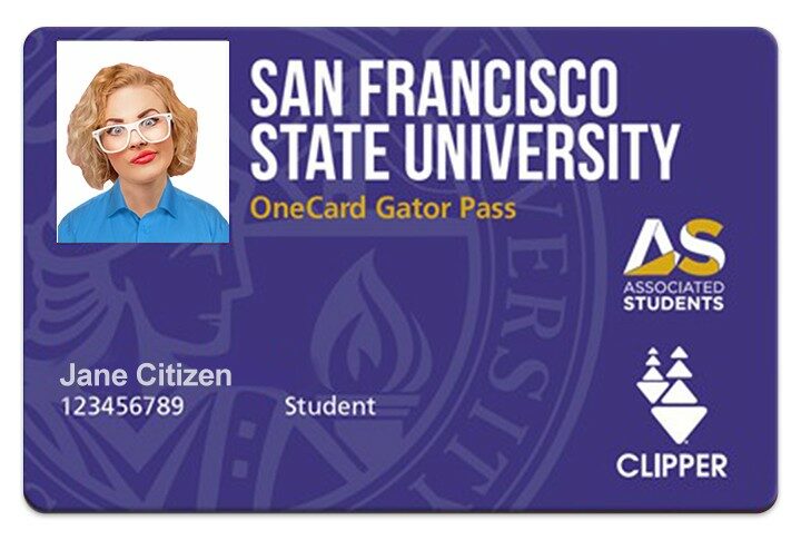 San Francisco State University student ID template in PSD format