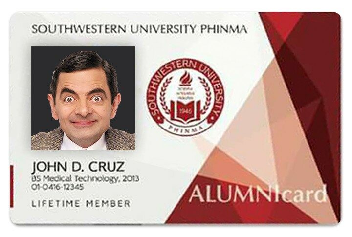 Southwest University student ID template in PSD format