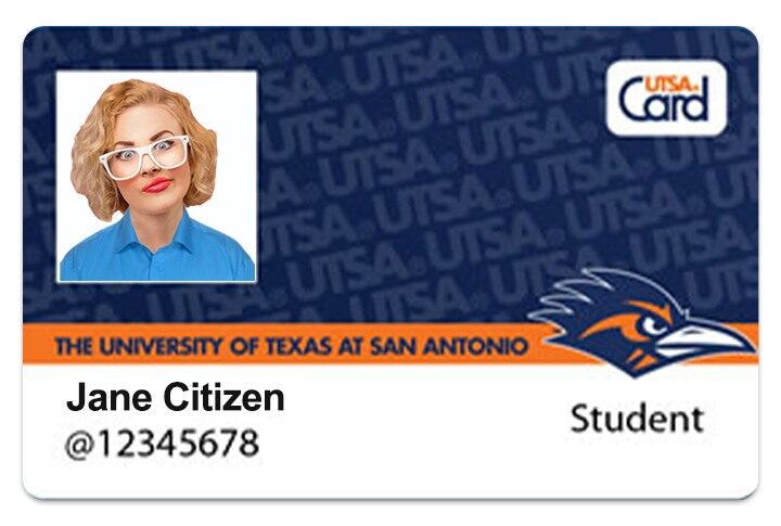 The University of Texas at San Antonio student ID template in PSD format