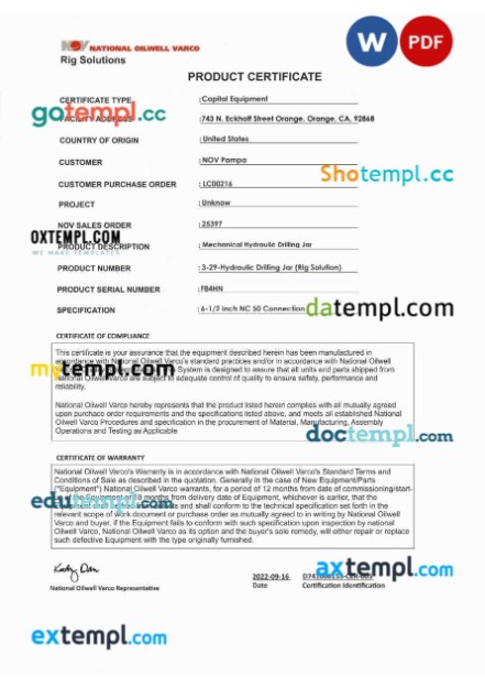 Islamic Da’wah Council of the Philippines Inc halal product certificate editable template in Word and PDF format