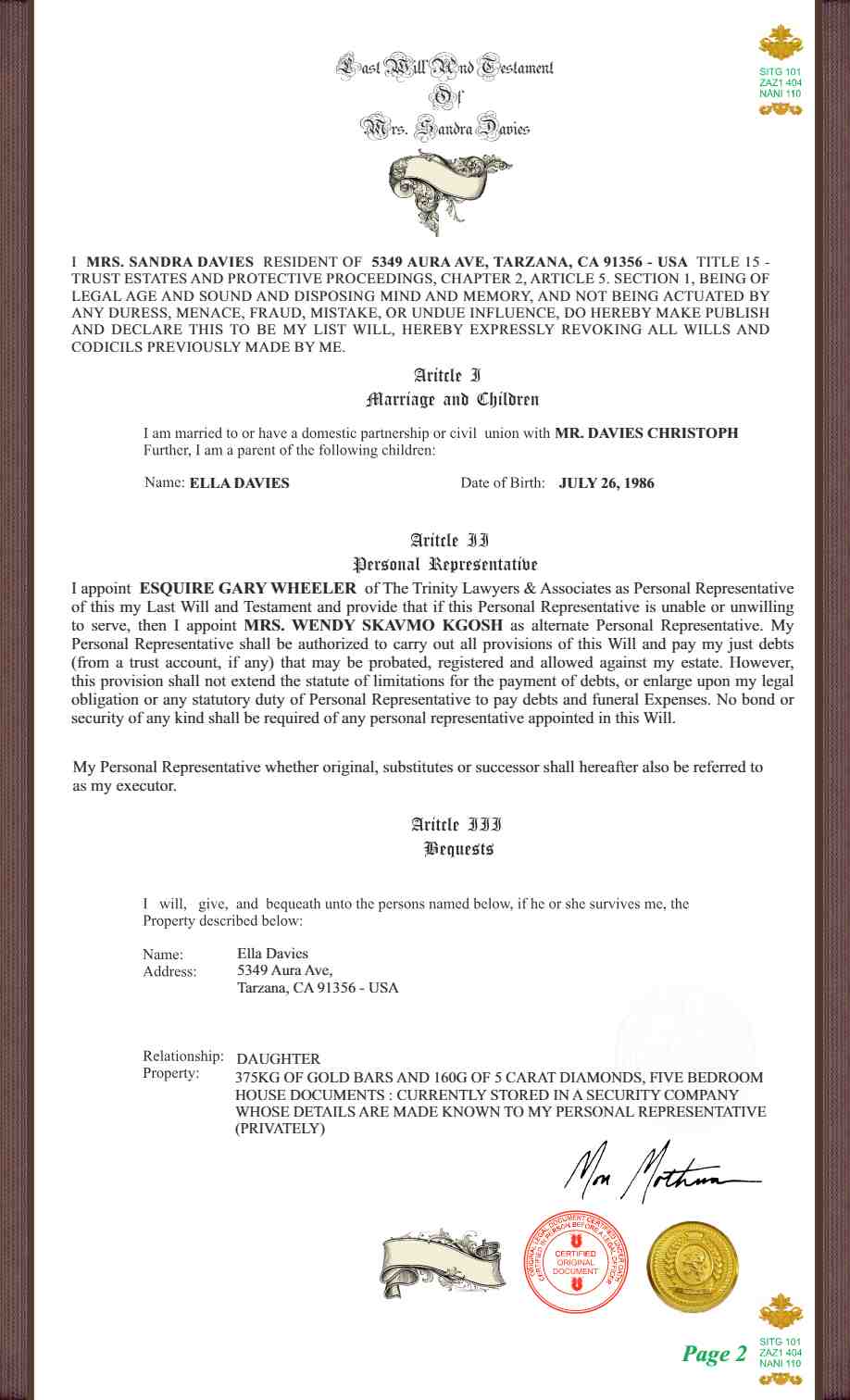 Canada Last Will and Testament editable template in Word and PDF formats