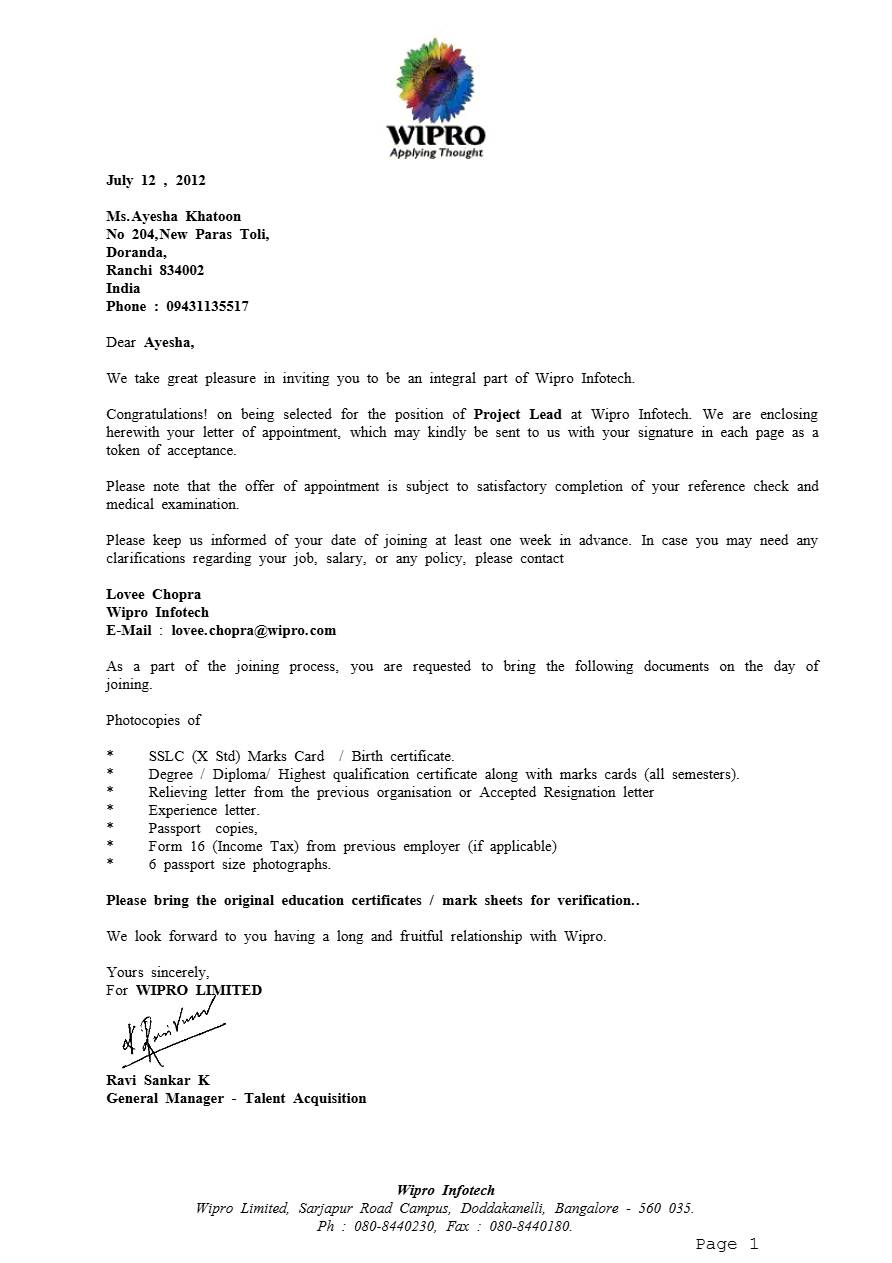 PCL Company Canada job offer letter in Word and Pdf formats