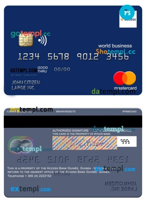 Zimbabwe national registration ID card PSD template