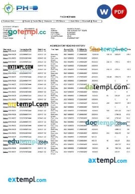 Slovenia Factor banka mortgage statement in Word and PDF formats