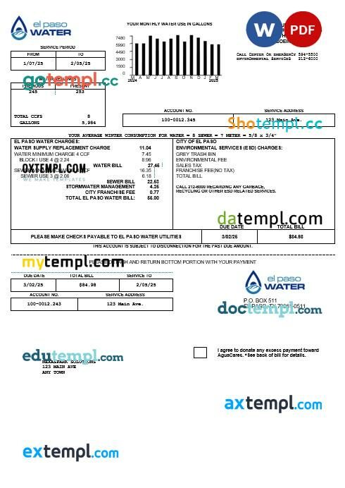perfect fit pay stub template in Word and PDF format