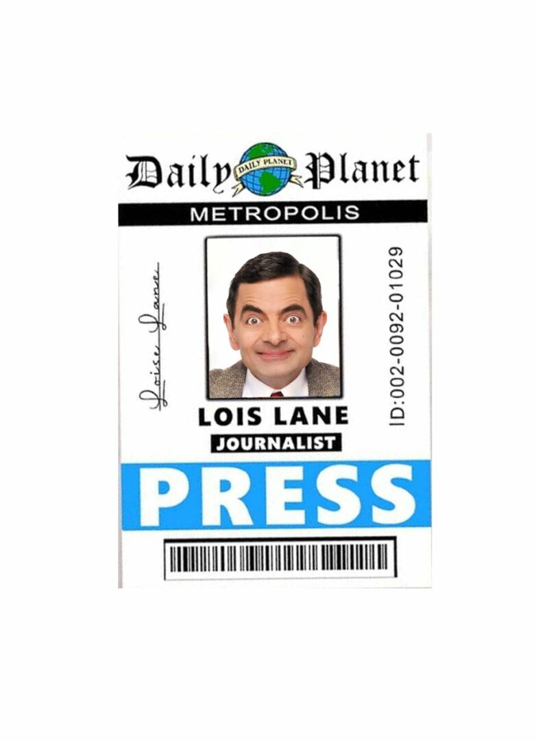 Daily planet press pass card template in PSD format Daily planet press pass card template in PSD format