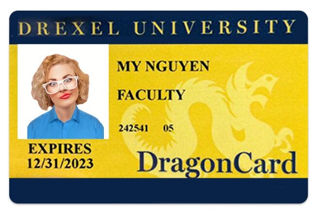 Drexel University Student ID template in PSD format