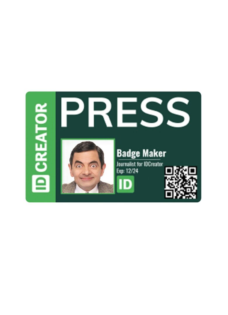 Journalist ID pass access template in PSD format Journalist ID pass access template in PSD format