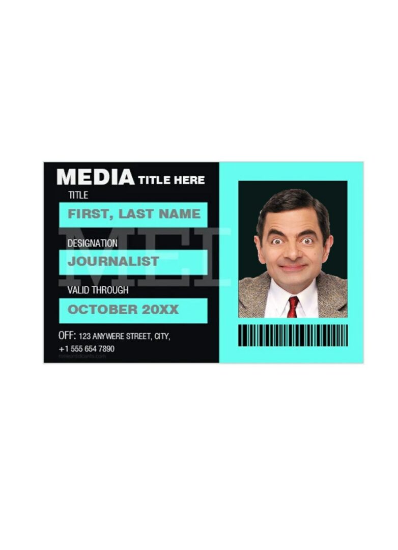 Mediaportal press badge template in PSD format Mediaportal press badge template in PSD format