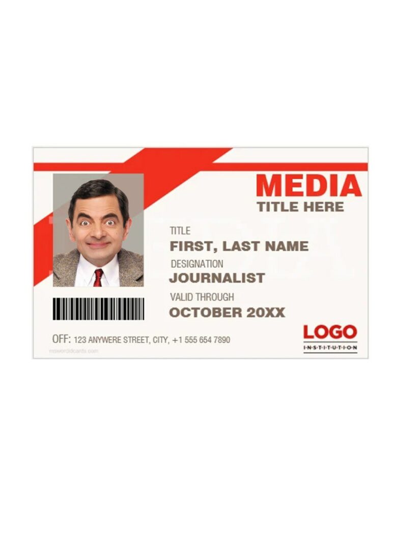 Mediavibe press company pass card template in PSD format Mediavibe press company pass card template in PSD format