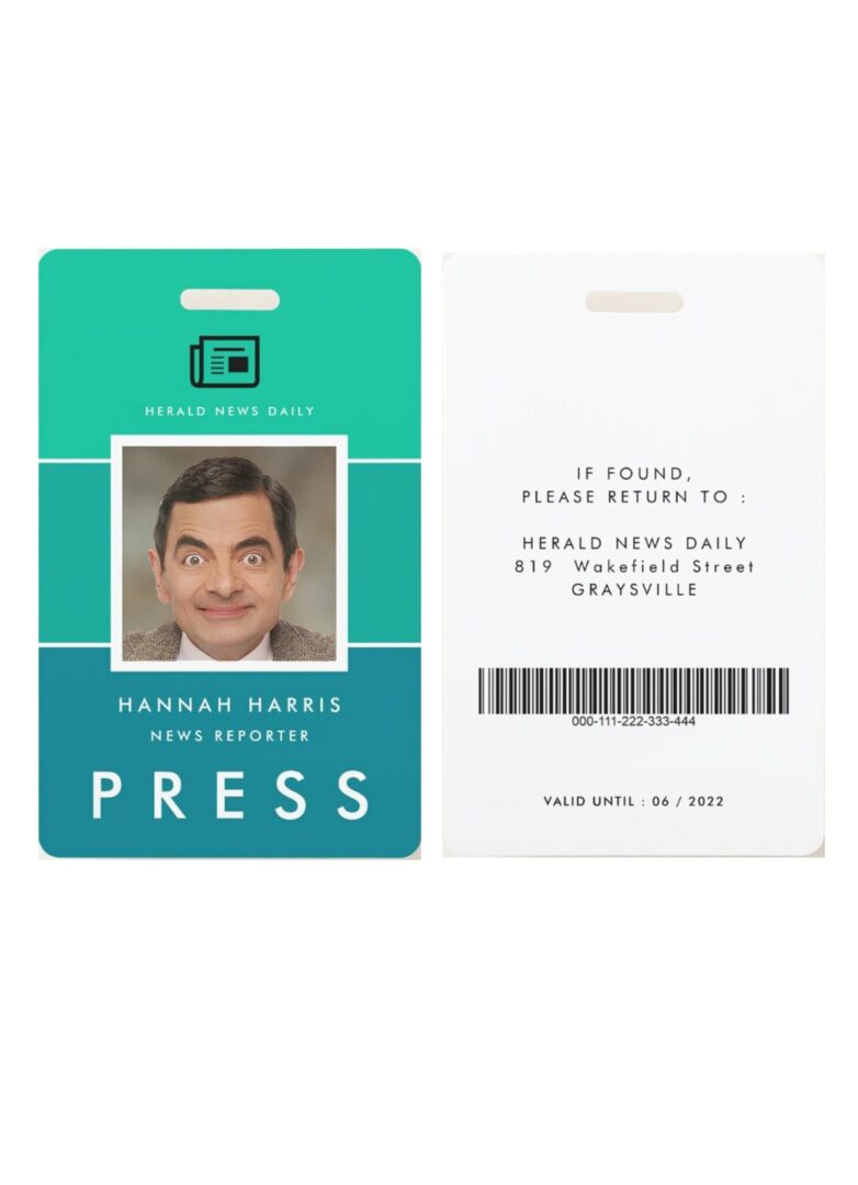 News reporter access badge template in PSD format News reporter access badge template in PSD format