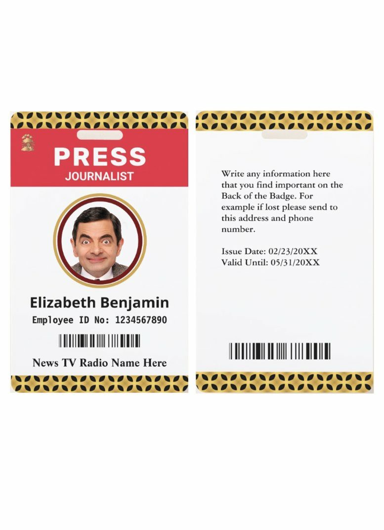 News tv radio company pass access template in PSD format News tv radio company pass access template in PSD format