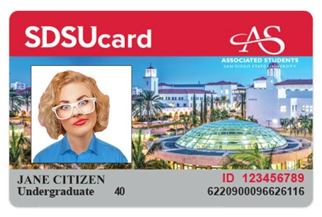San Diego State University student ID template in PSD format San Diego State University student ID template in PSD format