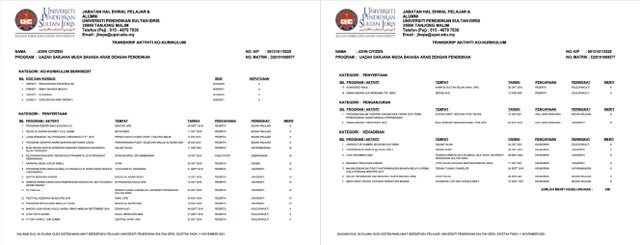 Sultan Idris Education University transcript Word and PDF template, 2 pages Sultan Idris Education University transcript Word and PDF template, 2 pages