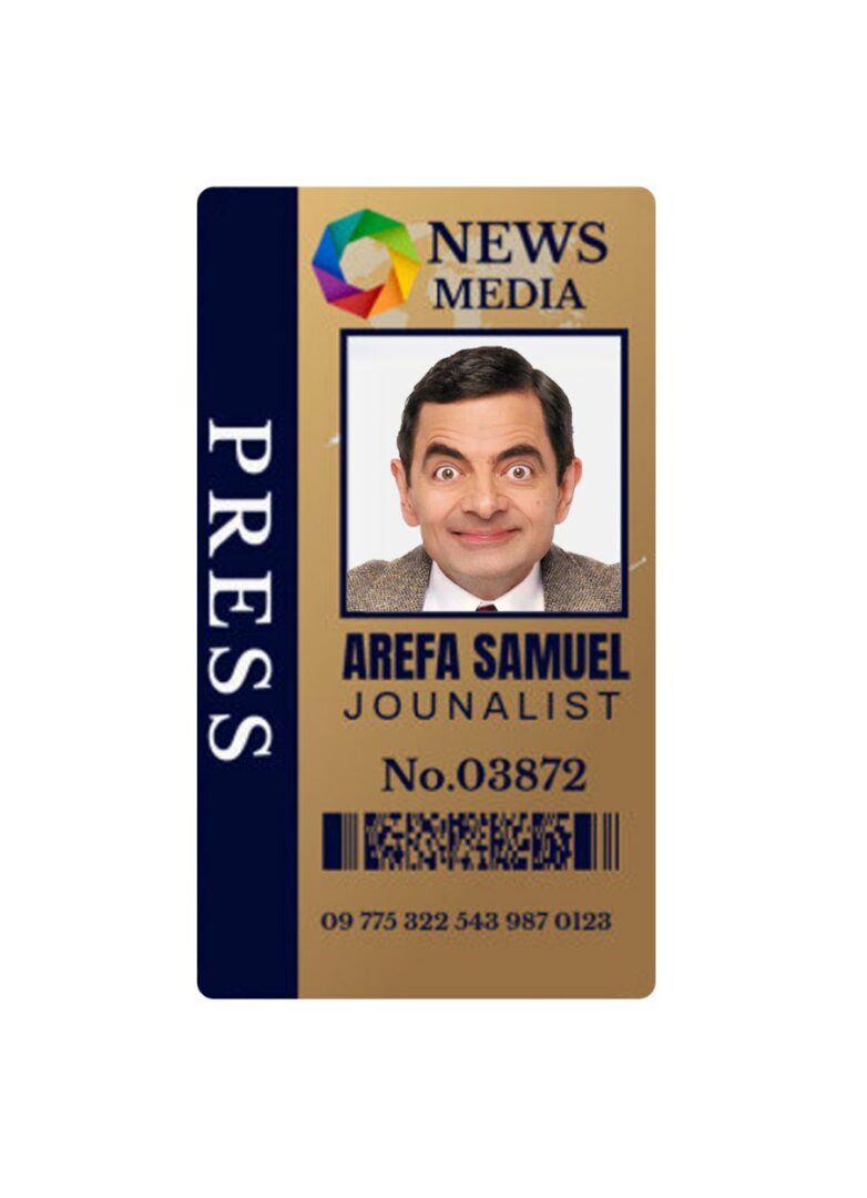 TV journalist press pass card template in PSD format TV journalist press pass card template in PSD format