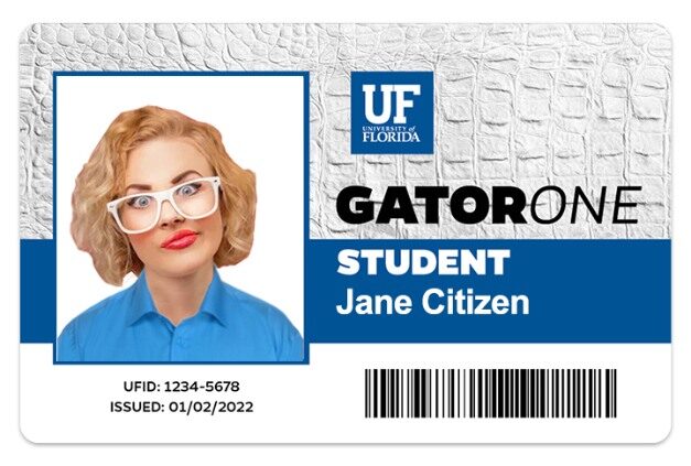 University of Florida student ID template in PSD format University of Florida student ID template in PSD format