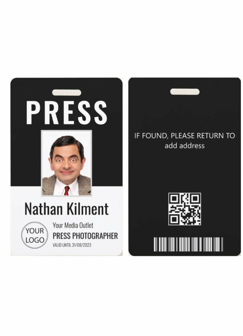 Your media outlet pass badge template in PSD format Your media outlet pass badge template in PSD format