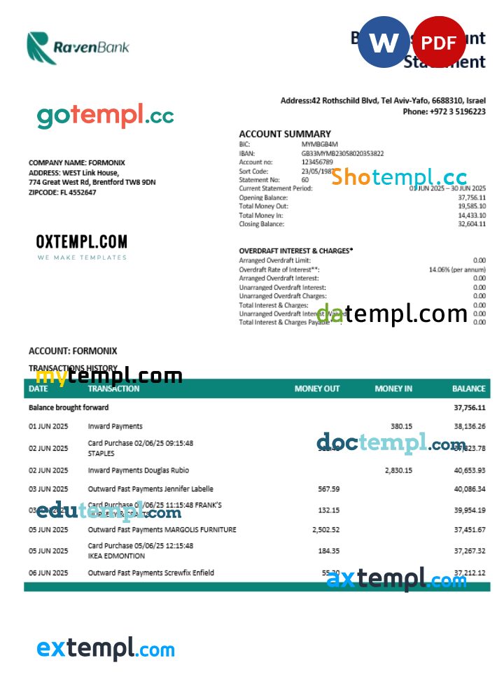 Raven enterprise statement Word and PDF format Raven enterprise statement Word and PDF format