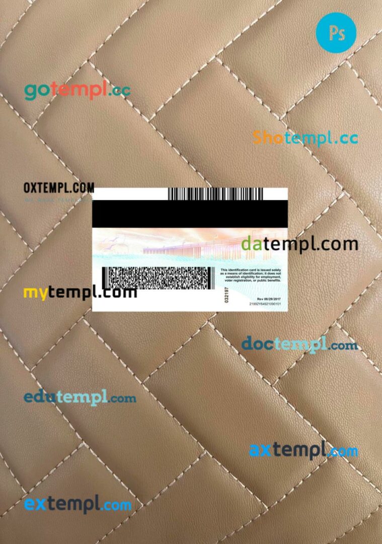 USA California ID card editable PSD files, scan look and photo-realistic look, 2 in 1, 2021-present USA California ID card editable PSD files, scan look and photo-realistic look, 2 in 1, 2021-present - Image 2