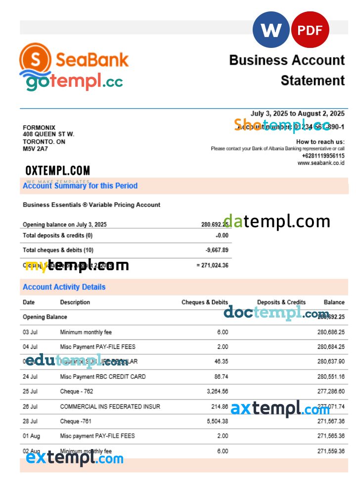 Seabank business firm statement Word and PDF format Seabank business firm statement Word and PDF format