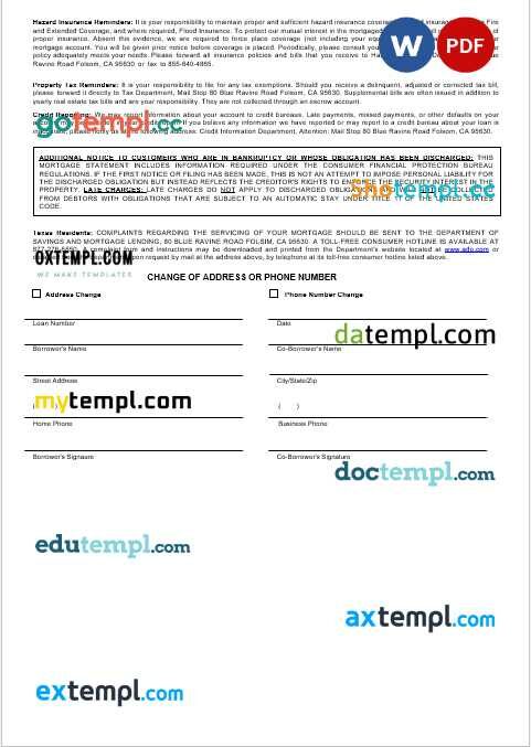 USA ADP mortgage statement in Word and PDF formats USA ADP mortgage statement in Word and PDF formats - Image 2