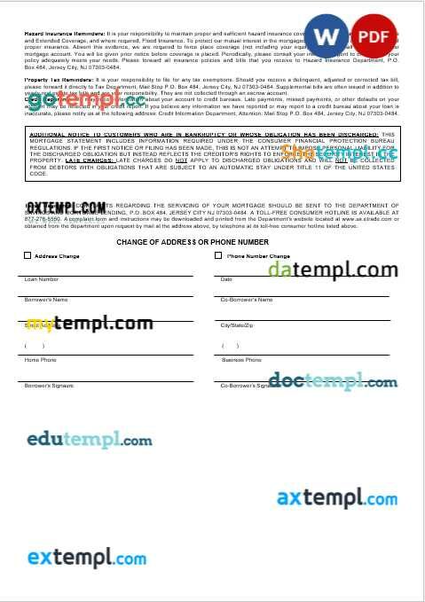 USA Etrade bank mortgage statement in Word and PDF formats USA Etrade bank mortgage statement in Word and PDF formats - Image 2