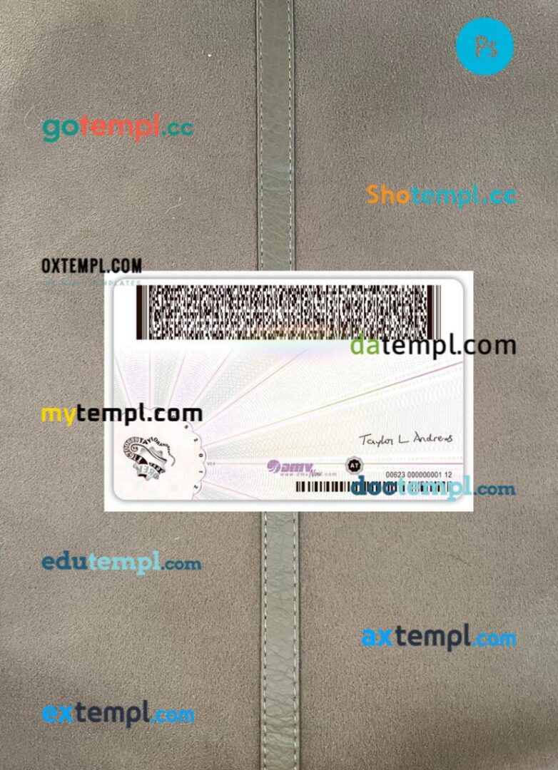 USA Virginia children’s ID card PSD files, scan look and photo-realistic look, 2 in 1 USA Virginia children's ID card PSD files, scan look and photo-realistic look, 2 in 1 - Image 2
